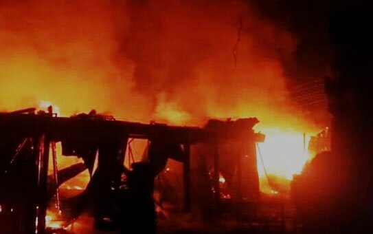 Rangamati town shops were on fire